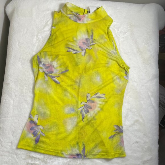 Versace Tops - Gianni Versace Sheer Mock Neck Blouse Made in Italy Size Medium